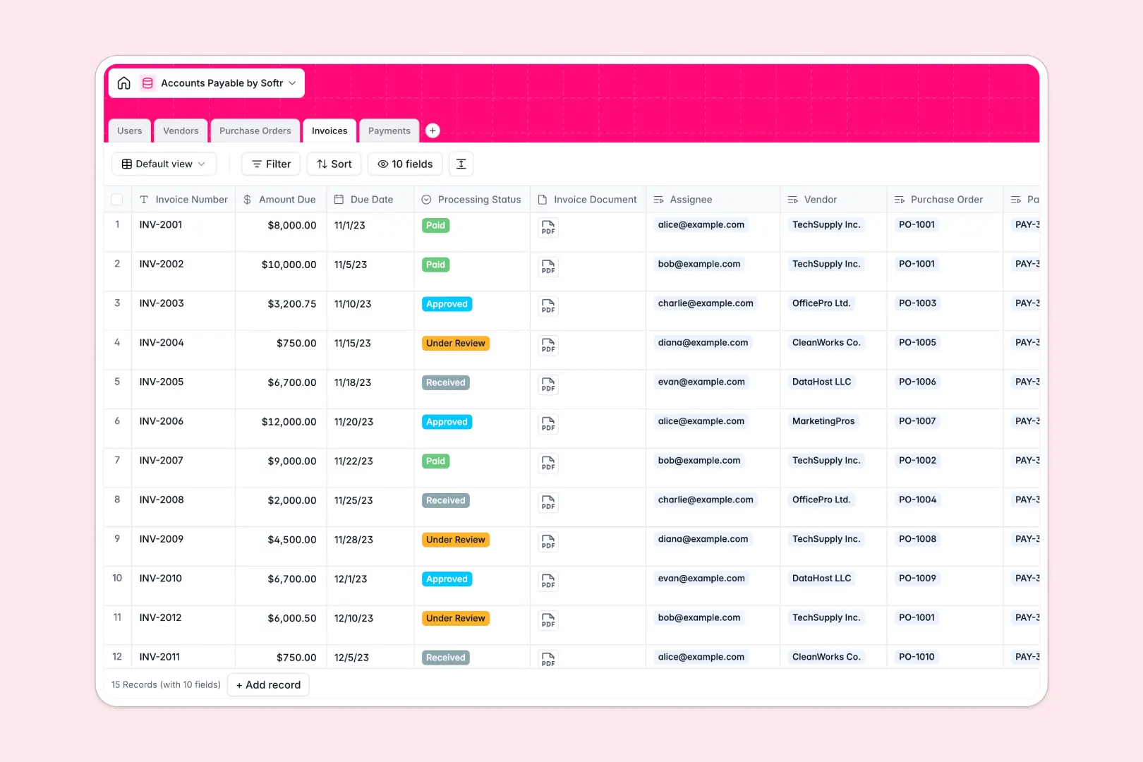 Accounts Payable Database Template Thumbnail