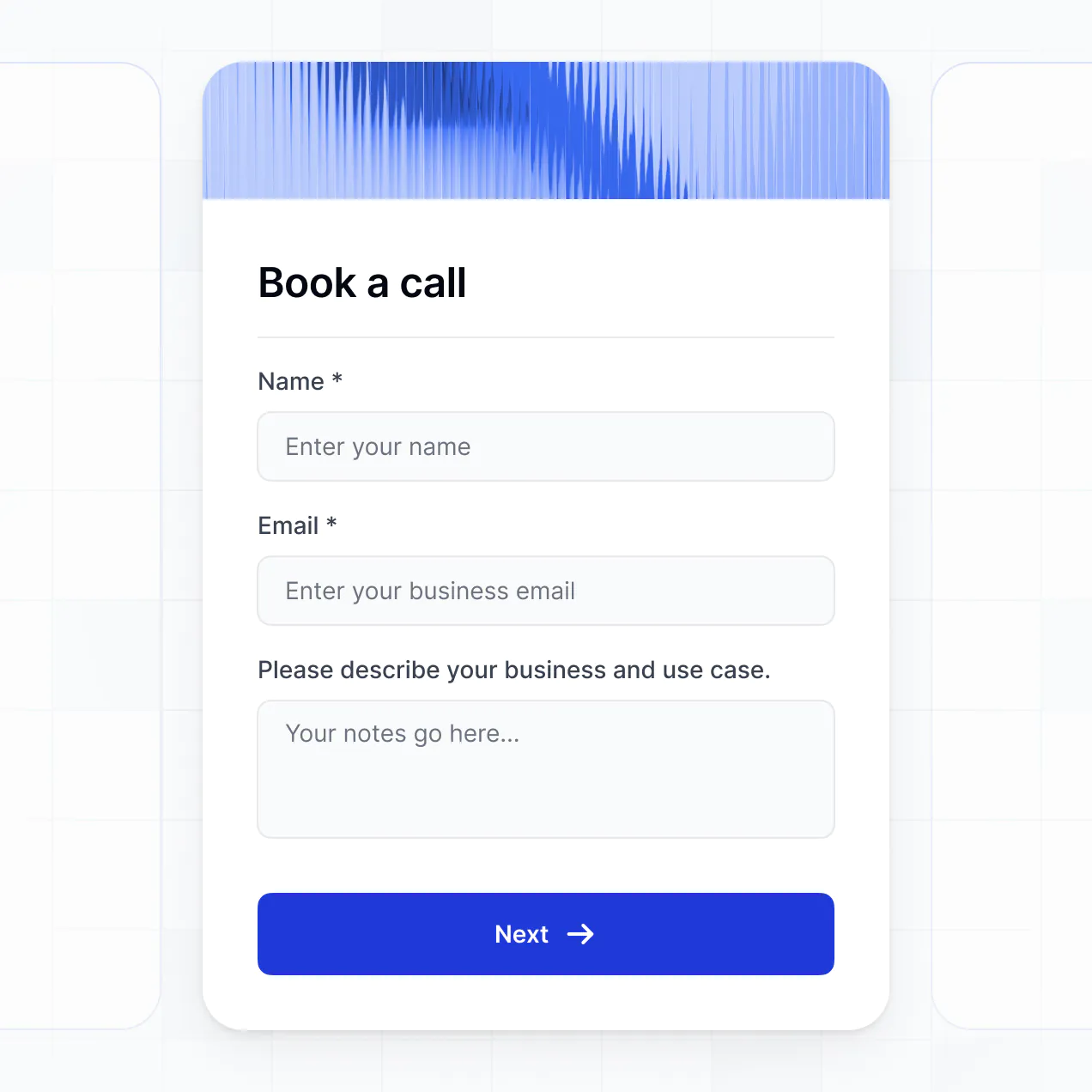 UI screenshot of lead capture and tracking