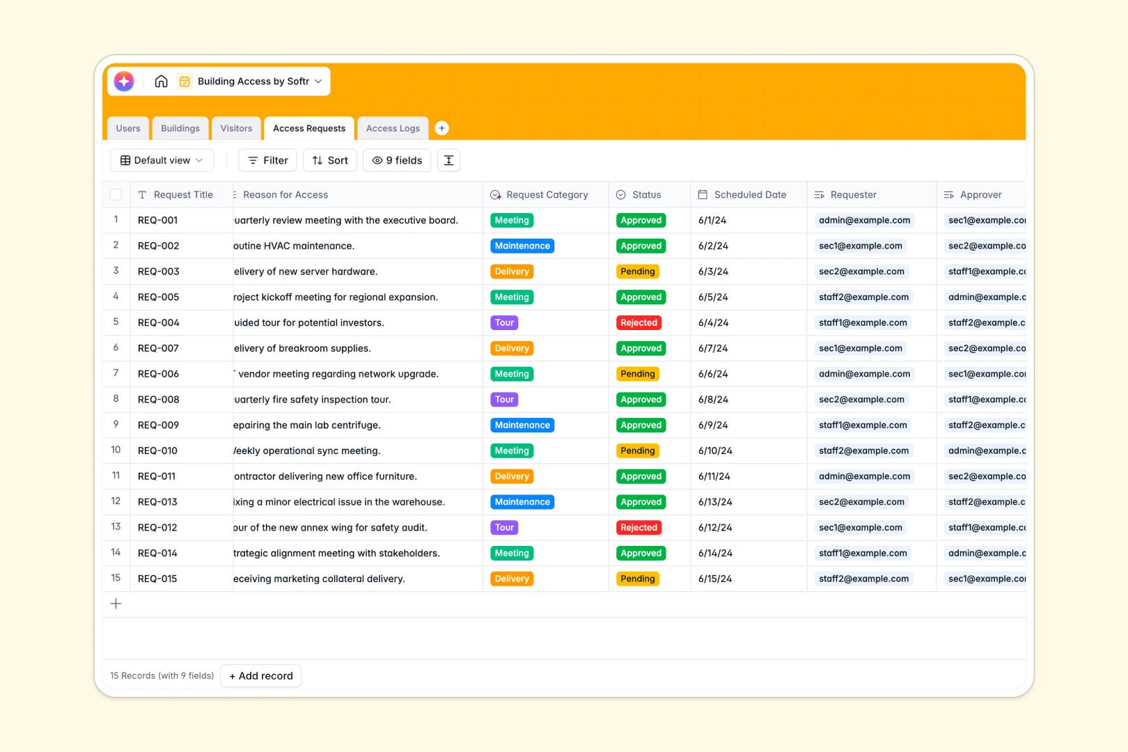 Building Access Database Template Thumbnail