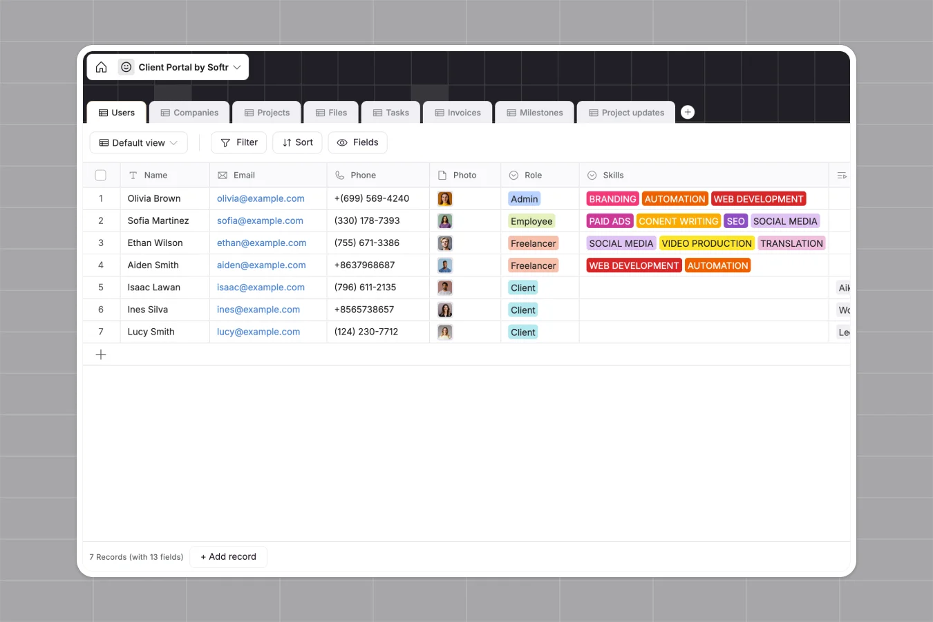 Client Portal Database Template Thumbnail