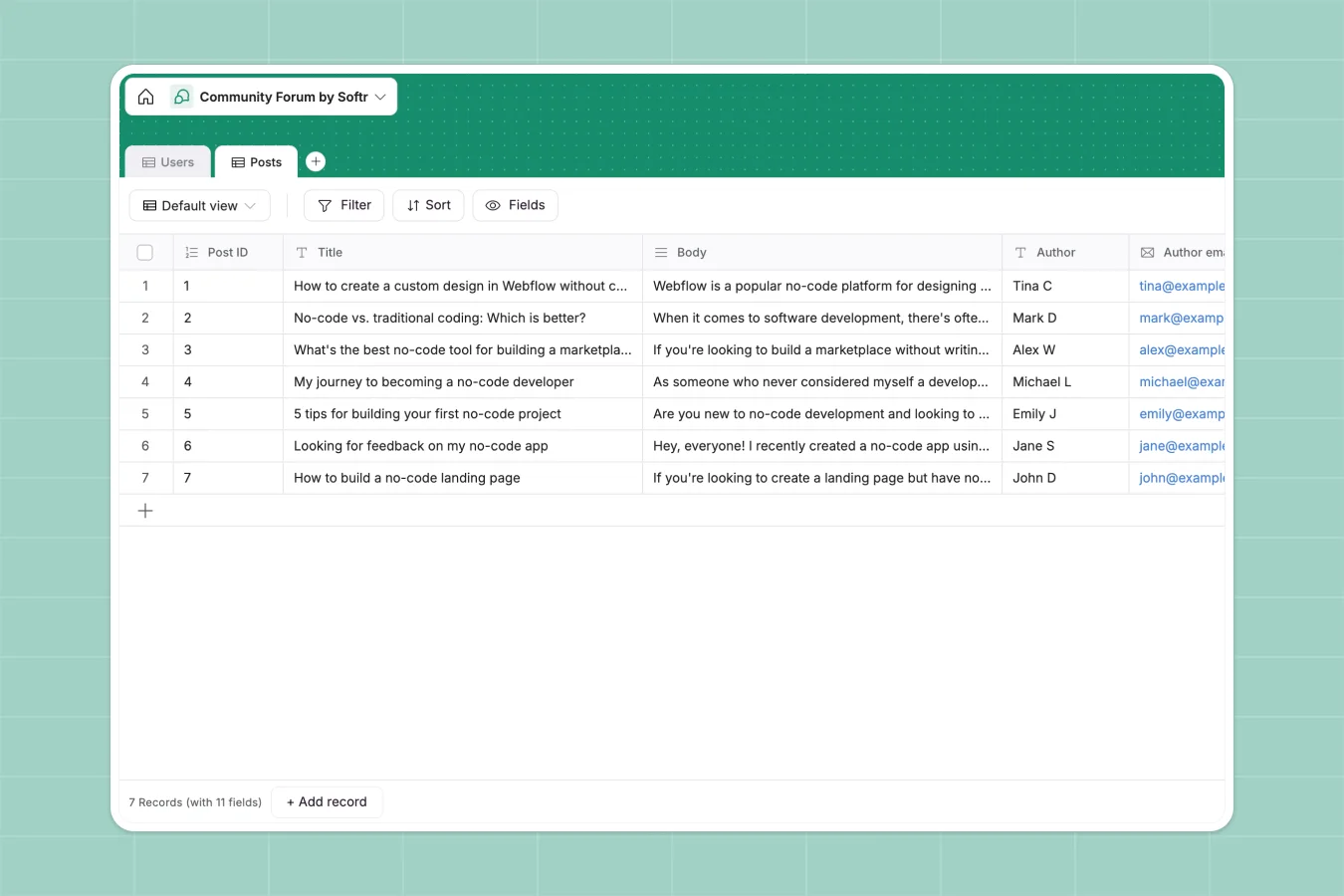 Community Forum Database Template Thumbnail