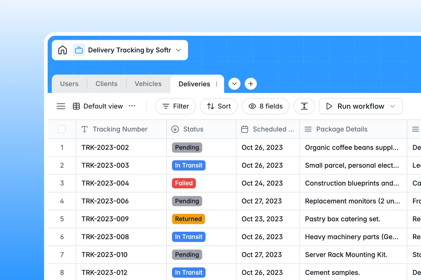 Delivery Tracking template thumbnail