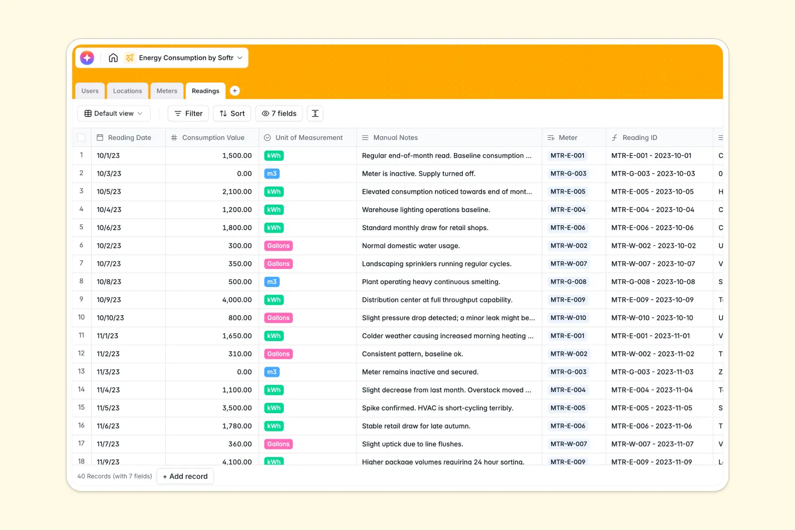 Energy Consumption Database Template Thumbnail