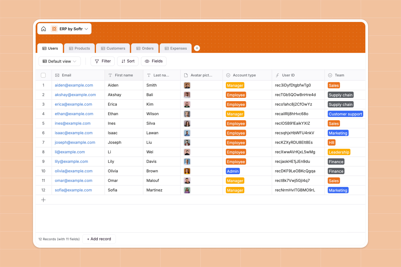 Enterprise Resource Planning Database Template Thumbnail