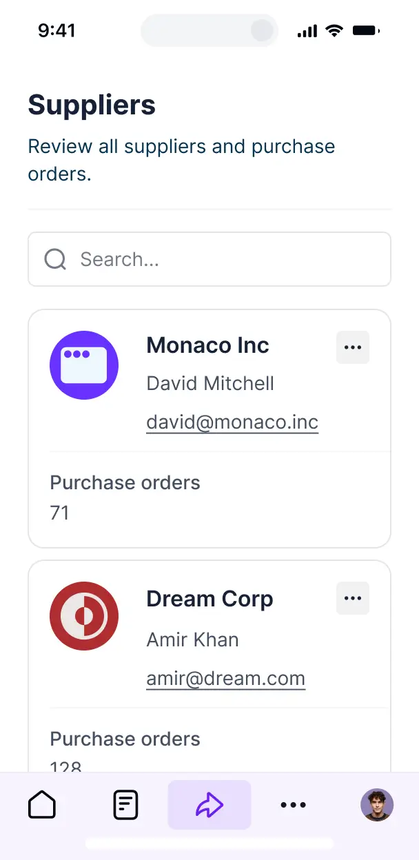 free erp software for small business mobile ui