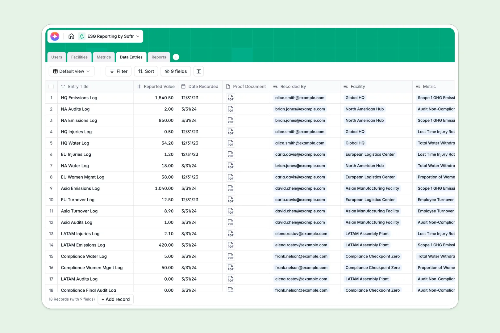 Esg Reporting Database Template Thumbnail