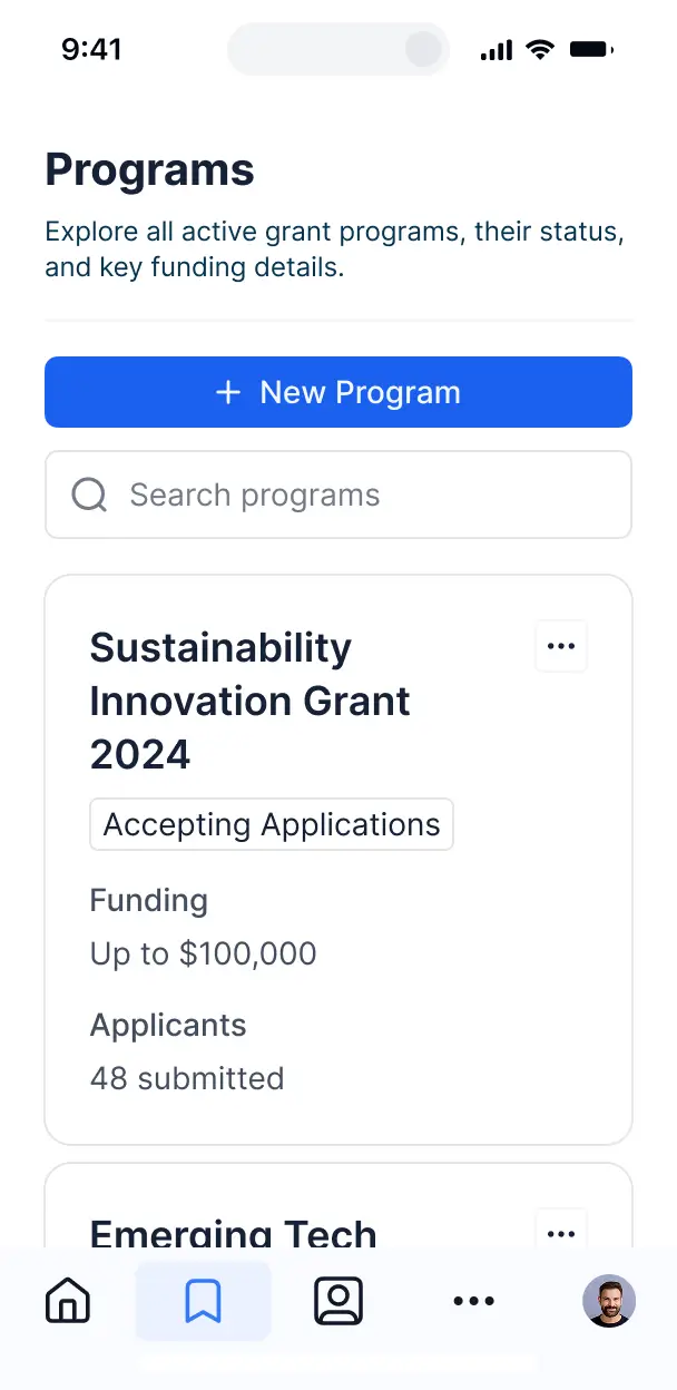 crm software for charities mobile ui