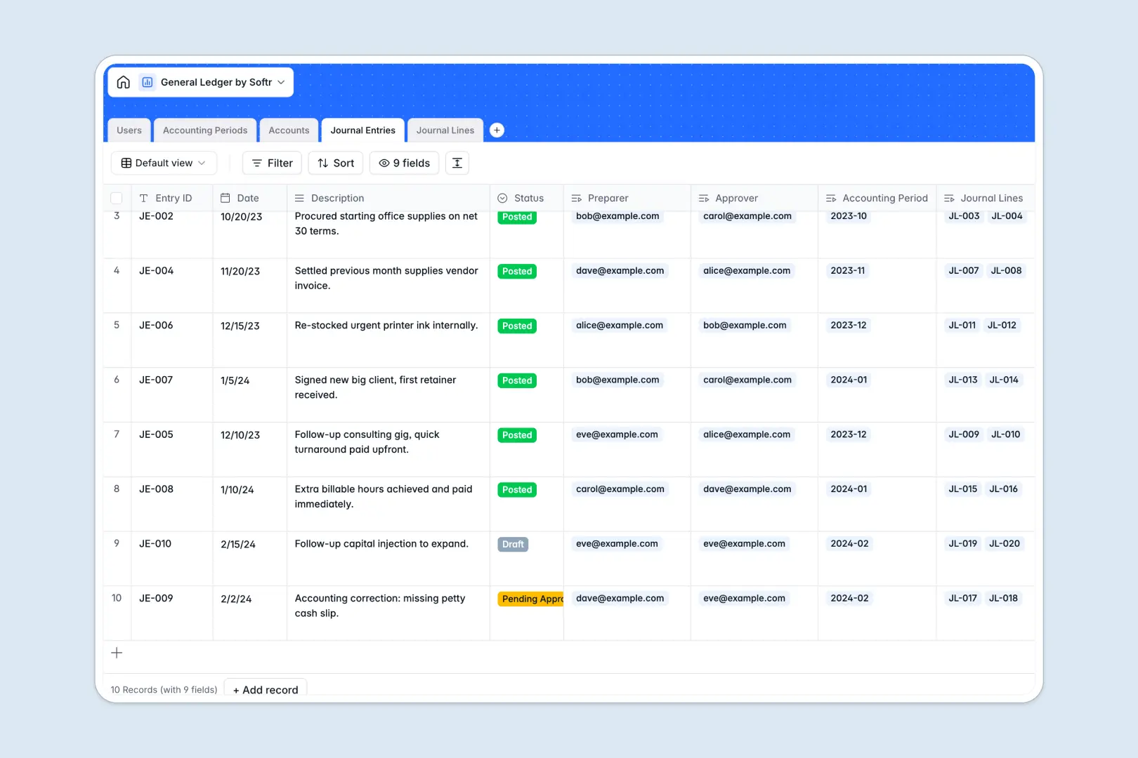 General Ledger Database Template Thumbnail