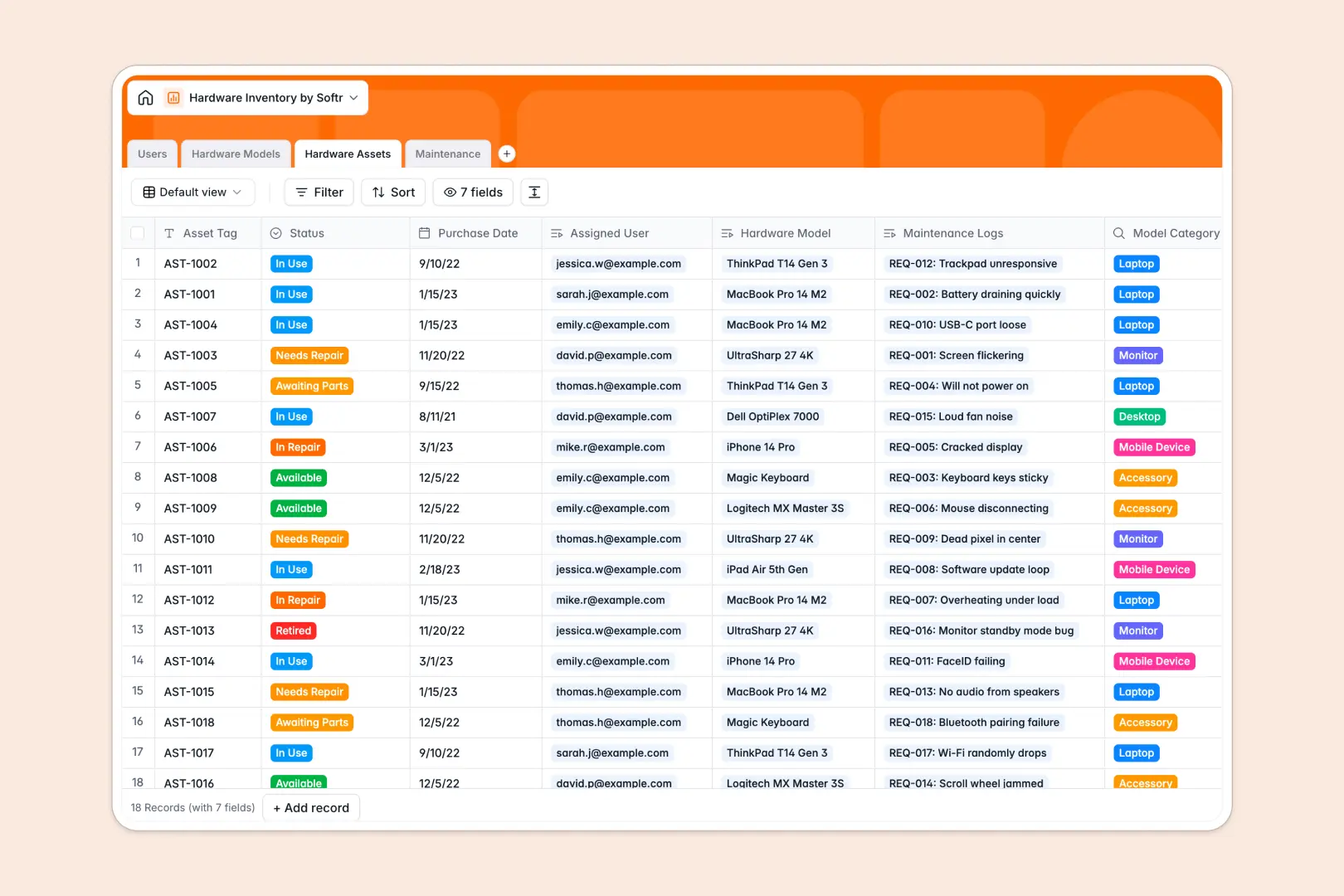 Hardware Inventory Database Template Thumbnail