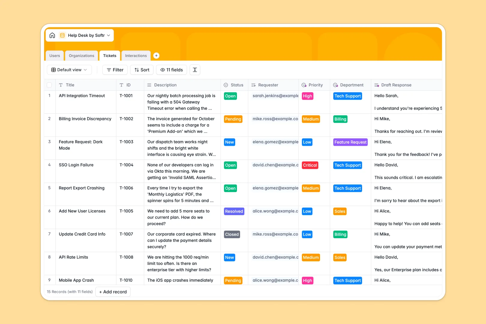 Help Desk Database Template Thumbnail