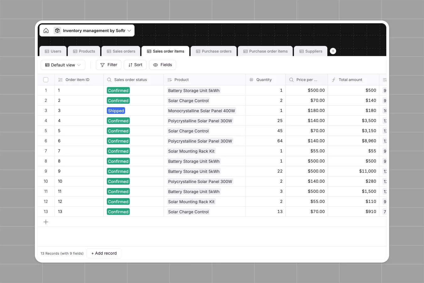 Inventory Management Database Template Thumbnail