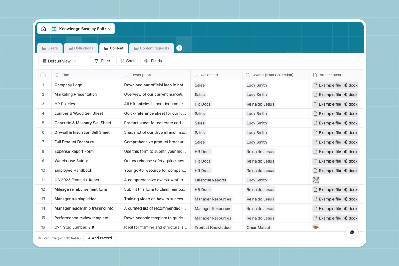 Knowledge Base Database Template Thumbnail