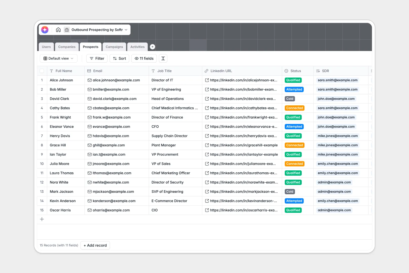 Outbound Prospecting Database Template Thumbnail