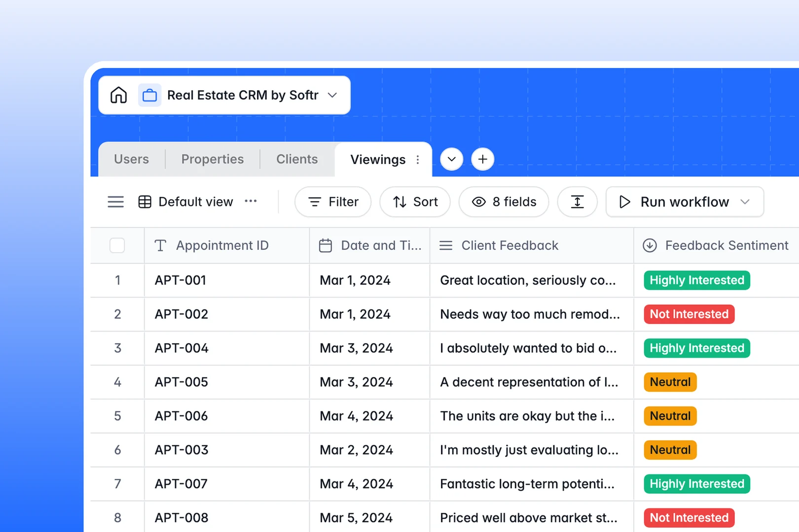 Real Estate CRM template thumbnail