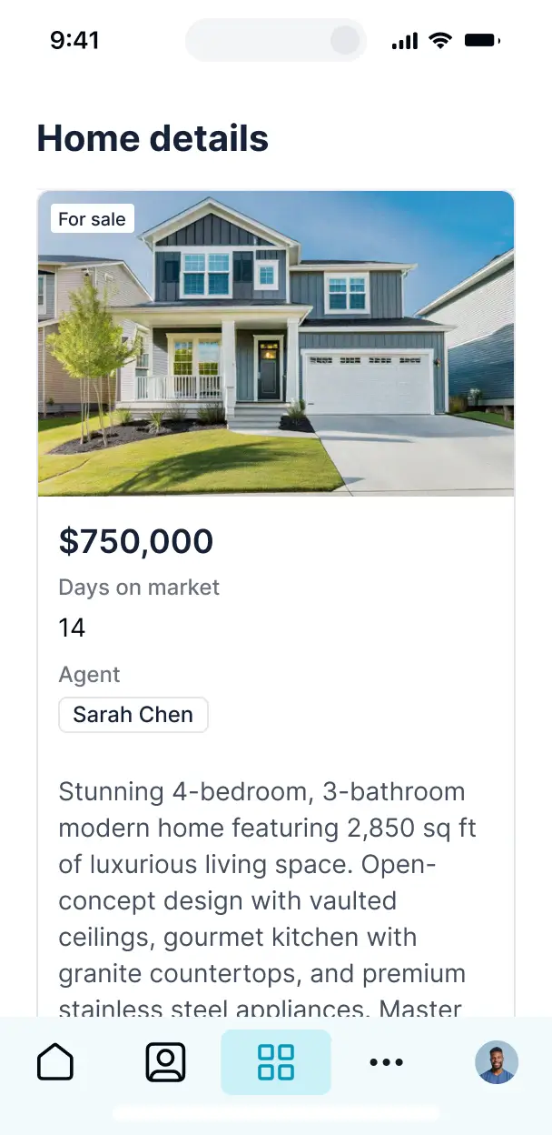 crm for real estate wholesalers mobile ui