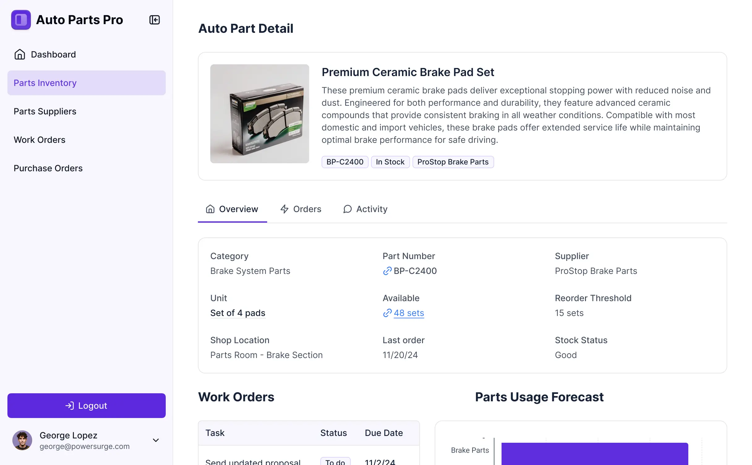Screenshot of an Airtable ERP user interface displaying tables, records, and navigation menus for managing business data.