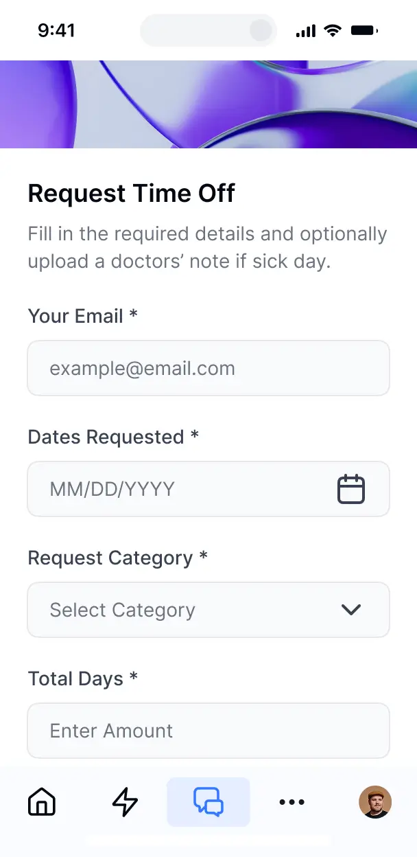 service scheduling software for small business mobile ui