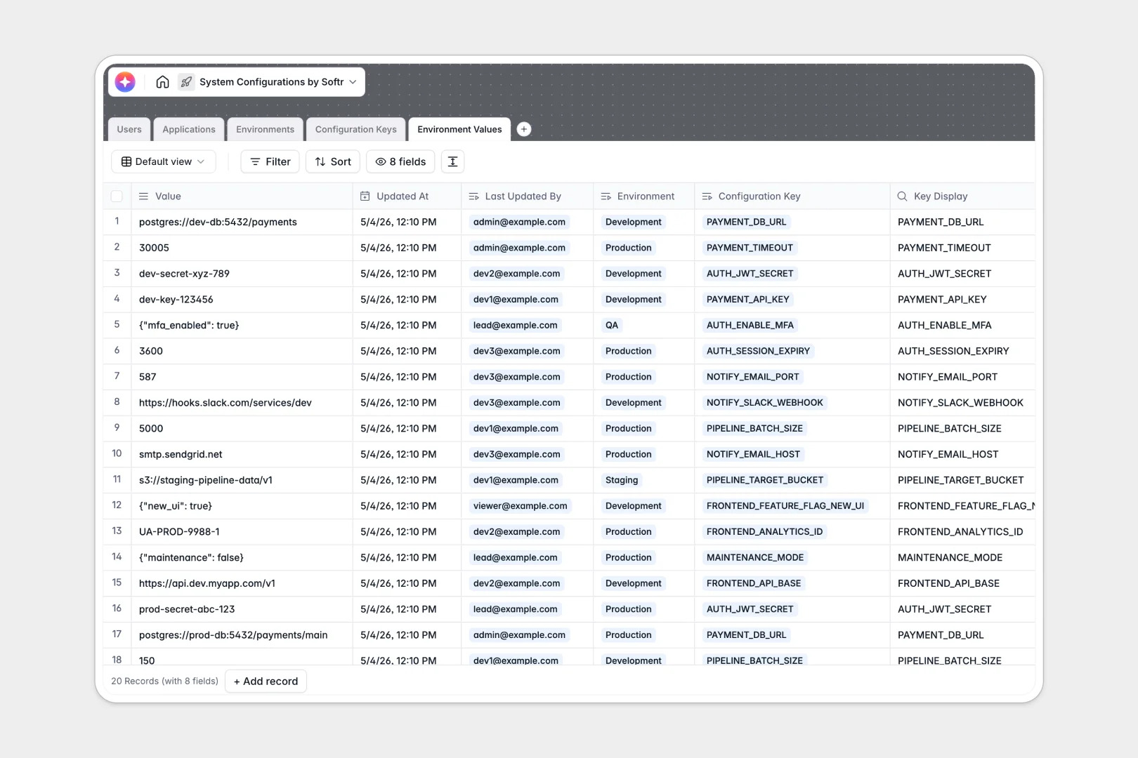 System Configurations Database Template Thumbnail
