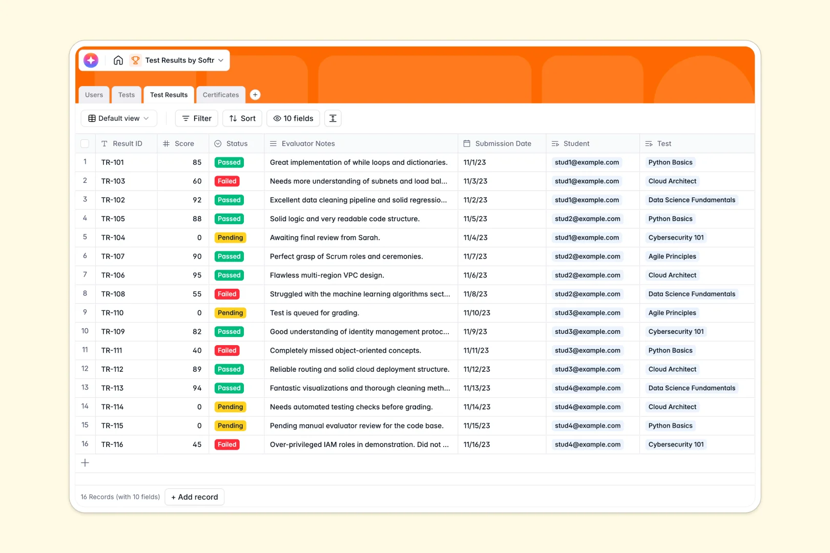 Test Results Database Template Thumbnail