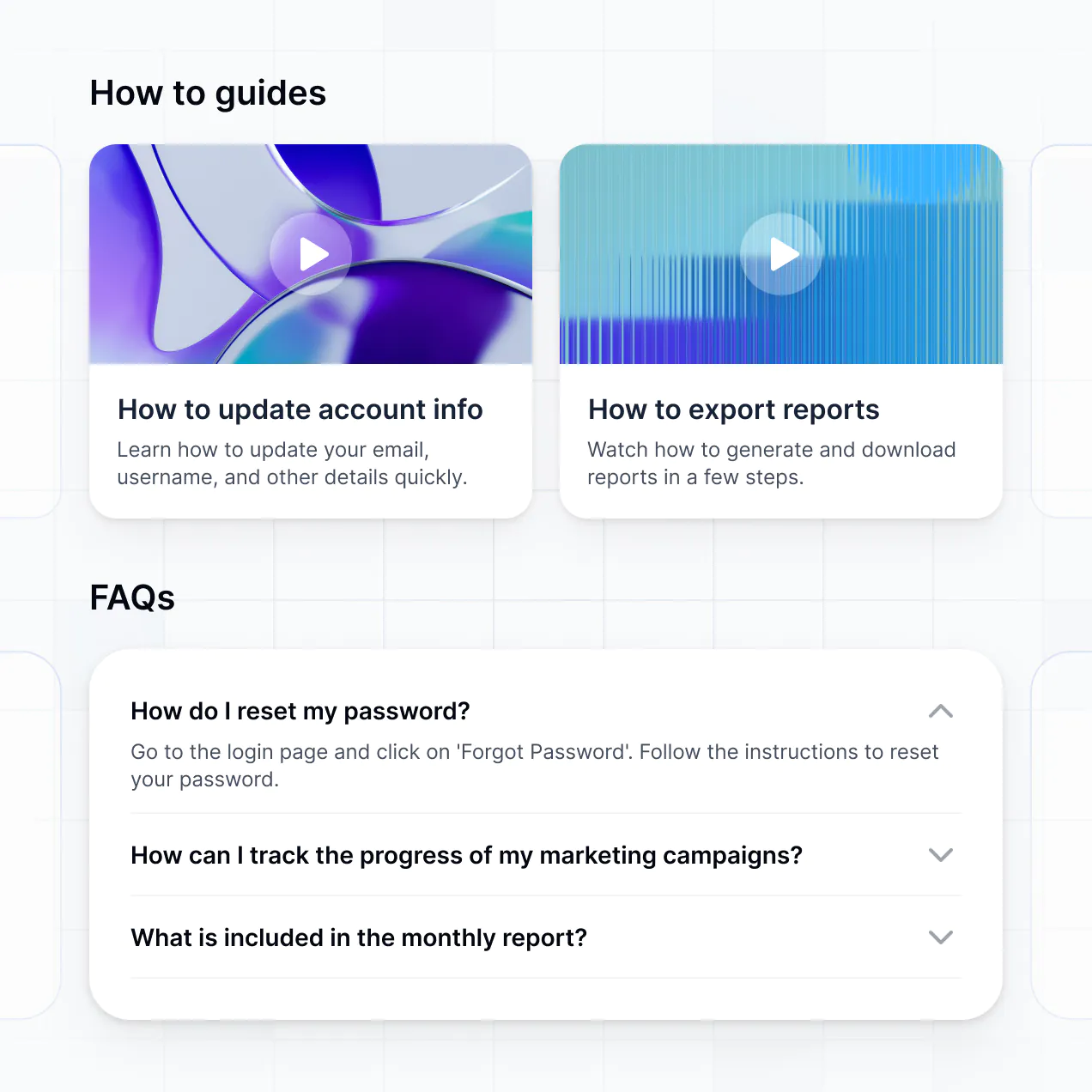 UI screenshot of knowledge search and access