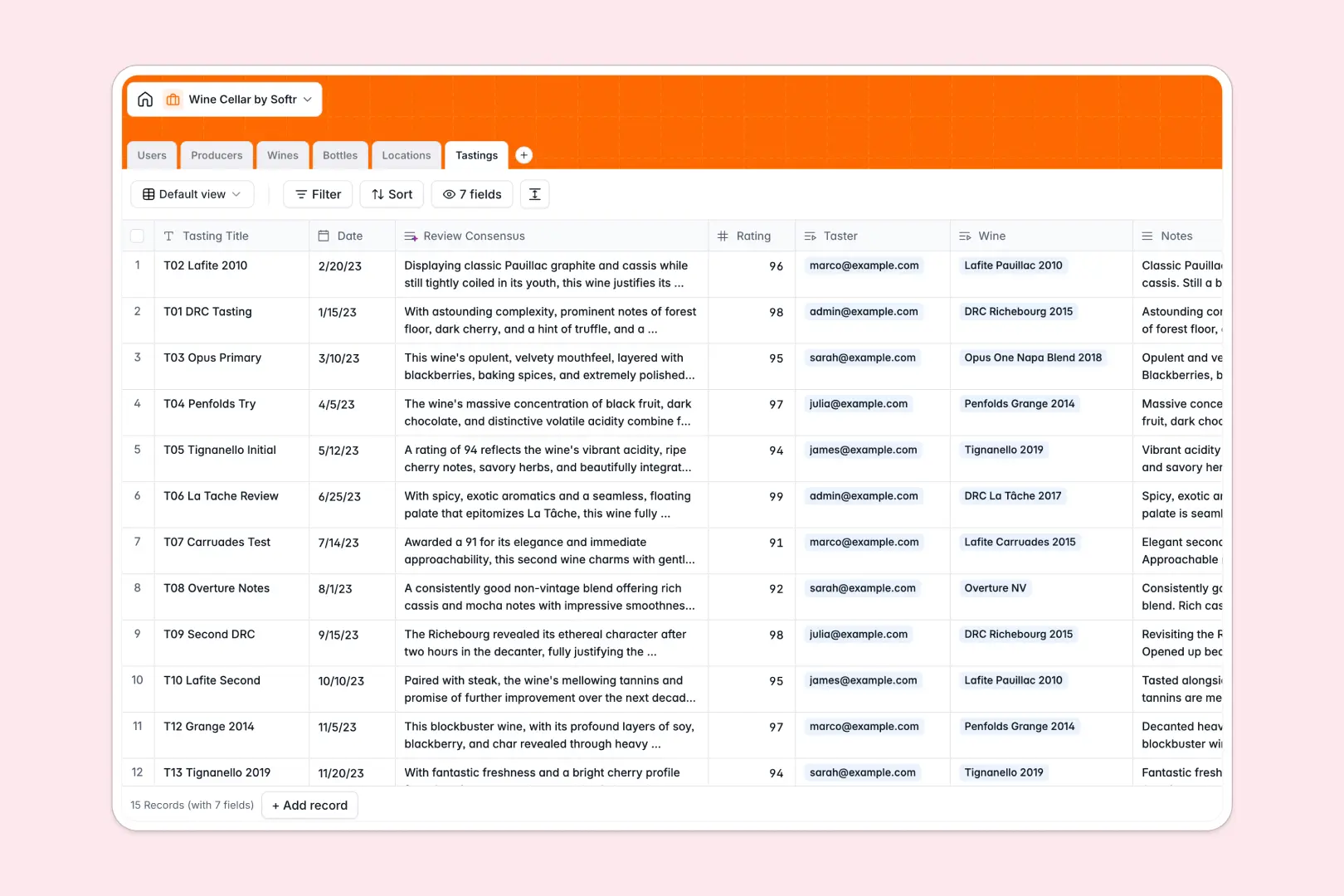 Wine Cellar Database Template Thumbnail